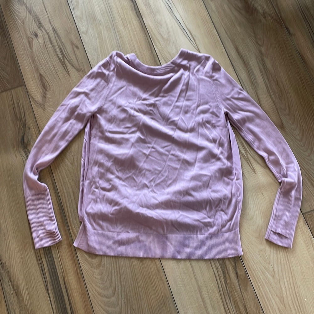 LULULEMON | Pink brand new without tag long sleeve knit front open back sweater